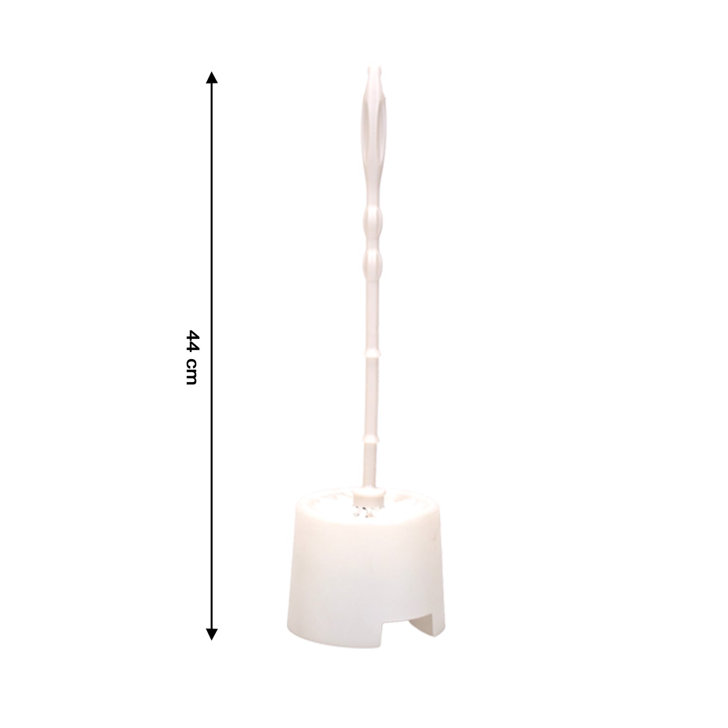 Toilet brush in potted holder, top view Toilet brush in potted holder, top view